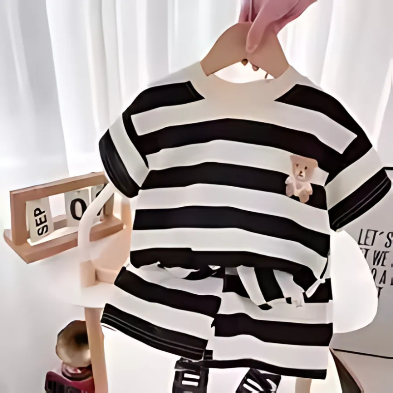 Conjunto de Verano Teddy Stripes